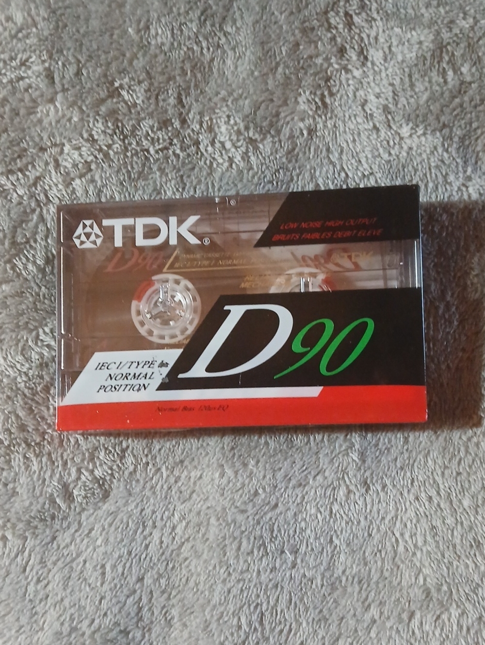 Vintage TDK D90 Cassette Tape - Black, Red, Green - Picture 1 of 4